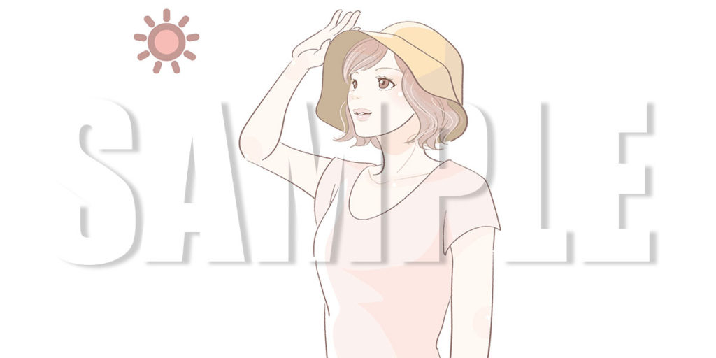 【無料】日焼け対策イラスト