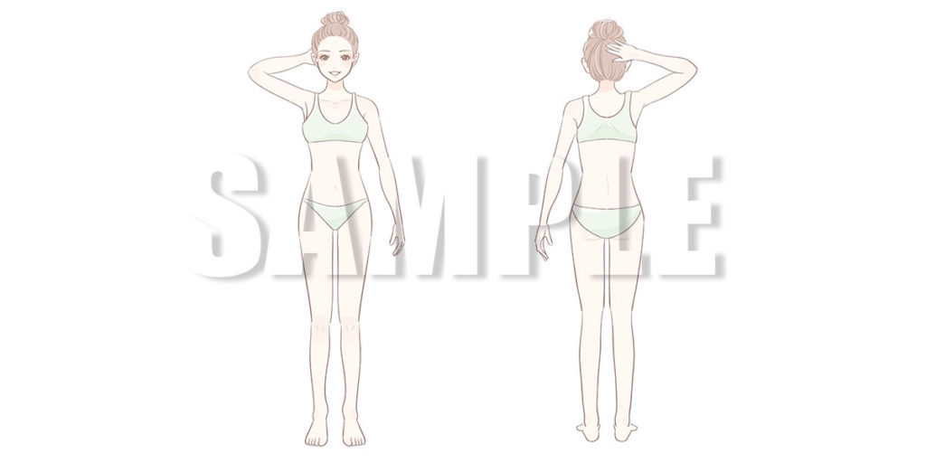【無料】女性全身イラスト