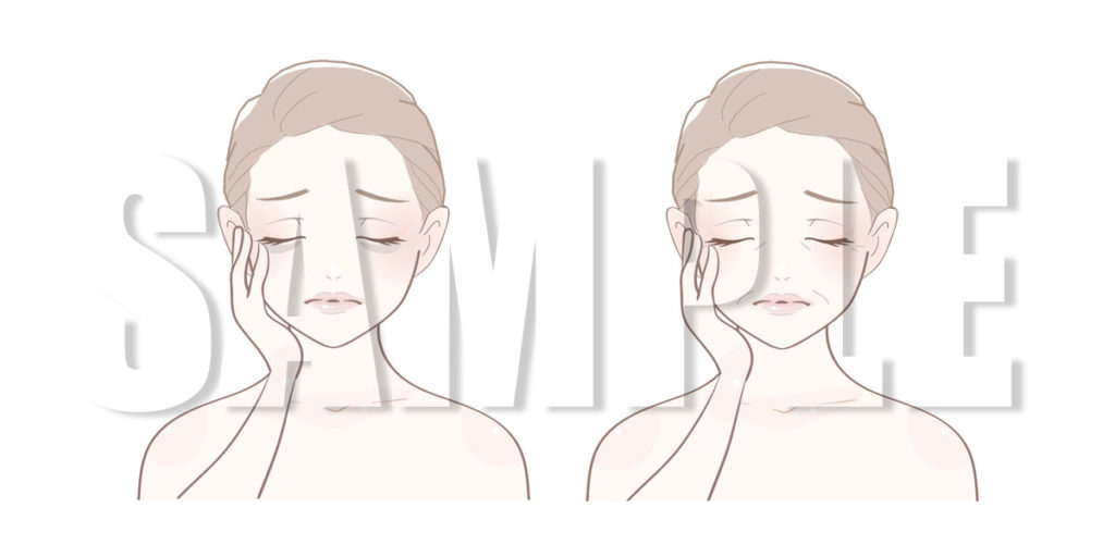 【無料】クマ・シワのイラスト